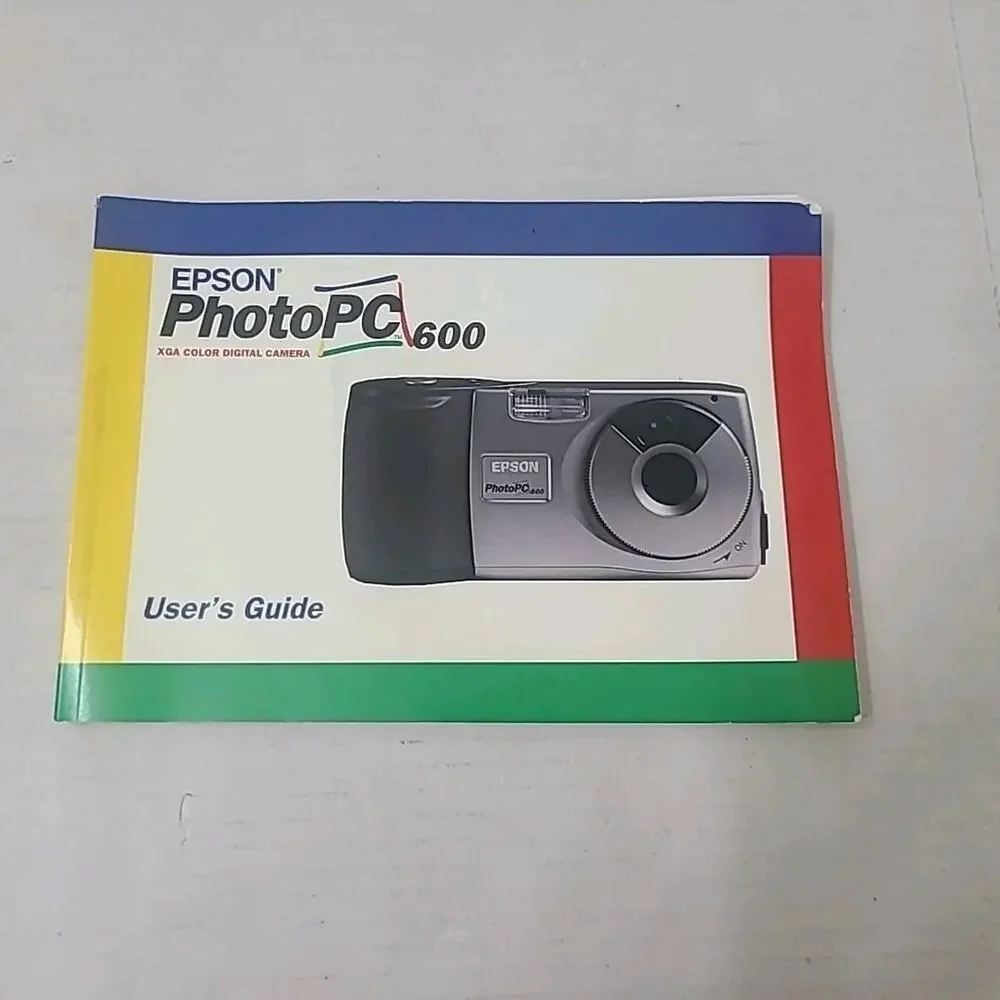 Epson PhotoPC 600 Vintage Digital Camera Tested Working w Manual 1990s